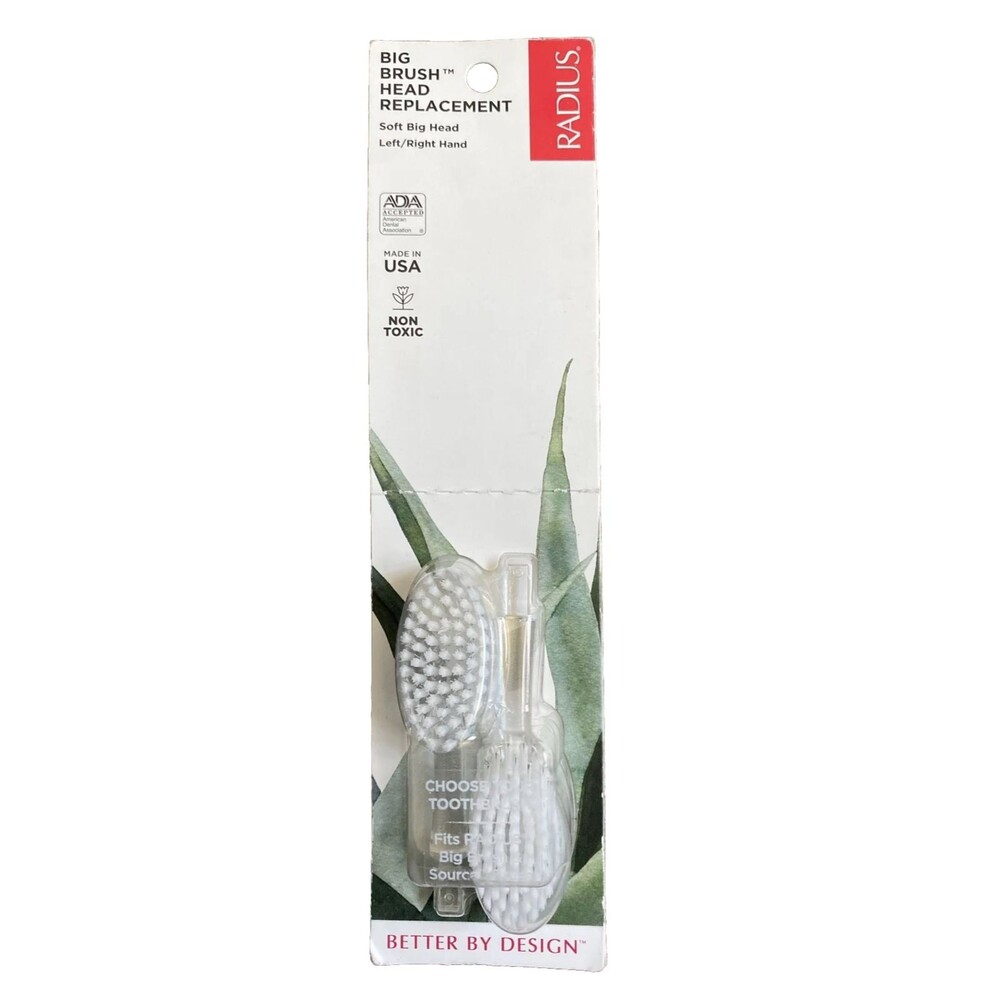 Radius Big Brush Replacement Head Soft 2 Count Pack Of 1